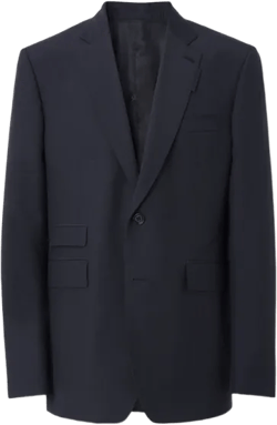 Wool Mohair Tailored Jacket In Navy