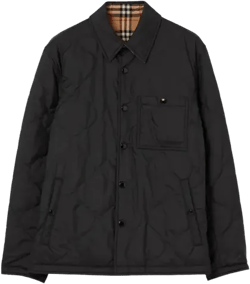 Country Jacket In Quilted Twill In Black