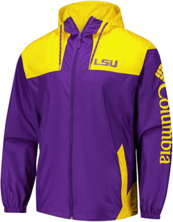 Men's Purple Lsu Tigers Flash Challenger Ii Omni-shade Full-zip Windbreaker Jacket