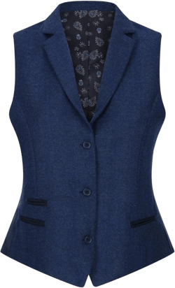 TruClothing Women Tweed Waistcoat Herringbone Wool Classic Vest Vintage 1920s Peaky Gatsby 10 Brown 04