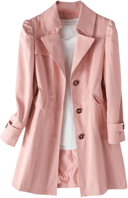 Women's Long Rain Jacket Single Breasted Fall Work Casual Spring Long Sleeve Dressy Button Up Slim Fit Trench Coat
