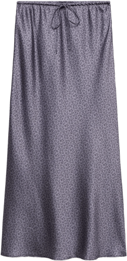 Printed satin skirt