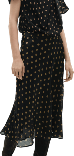 Polka-dot midi skirt