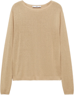 Linen-blend boat-neck sweater