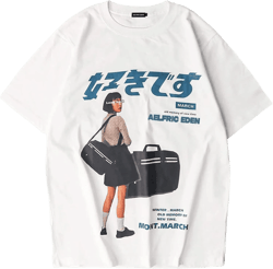 Aelfric Eden Mens Oversized Graphic Tee Summer Unisex Hipster Printed Casual Harajuku Top Tshirt White Small