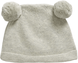 Pink Lemonade Double Pompom Organic Cotton Beanie