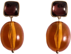 Resin Beaded Drop Earrings