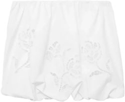 Embroidered balloon skirt