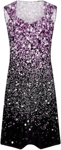 Womens Summer Dresses Casual Sleeveless Tank Top Dress Vinatge Floral Dress for Women Short Dress Fashion Sun Dress X-Large A-0003 Purple