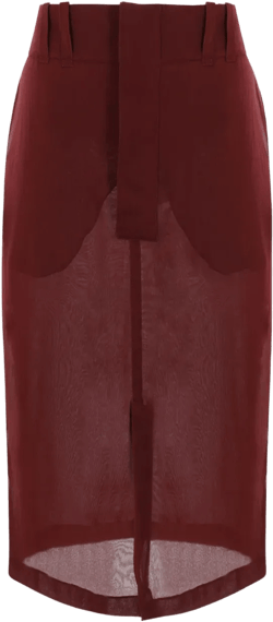 silk crepe pencil skirt