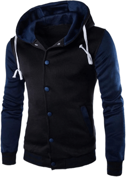 Ymosrh Men's Jackets Casual with Hood Lightweight Varsity Bomber Jacket Coat, S-3XL 1-navy XX-Large