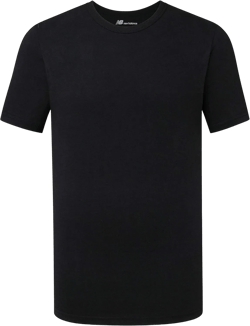 New Balance Men's Cotton Performance Crew Neck Tee X-Large Black/White/Heather Grey