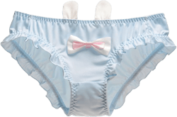 Womens Bikini Panties Japanese Lingerie Briefs Kawaii Rabbit Cosplay Underwear With Bowknot Medium Blue