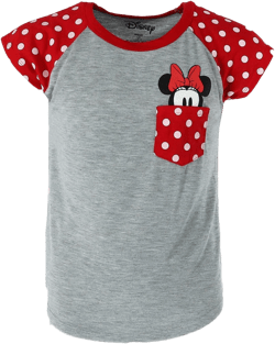 Disney Youth Minnie Mouse Peeking Pocket Tee Shirt