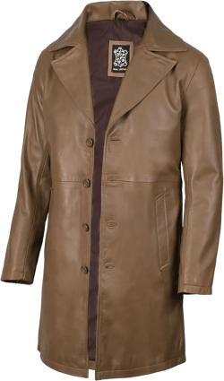 fjackets Leather Car Coats For Men – ¾ Length Real Lambskin Mens Fashion Brown & Black Leather Jacket Men Small Car Coat - Brown