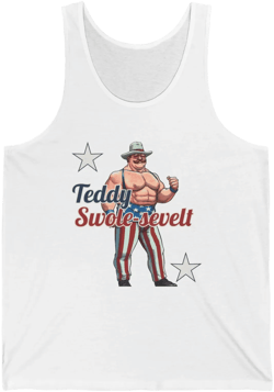 "Teddy Swole-sevelt" Patriotic Pro Wrestling Tank Top