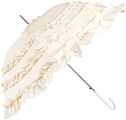 PHEZEN Rain Umbrellas Lolitas Umbrellas Lace Parasol Sun Cute Windproof Girls Woman Summer Sunshade Party Costume, Ivory