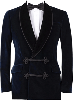 Men's Short Velvet Blazer Slim Fit Double Breasted Smoking Jacket Coat Tuxedo for Wedding Prom Dinner 52 Navy Blue