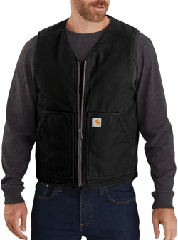 Carhartt Men's Relaxed Fit Washed Duck SherpaLined Vest at Amazon Men’s Clothing store