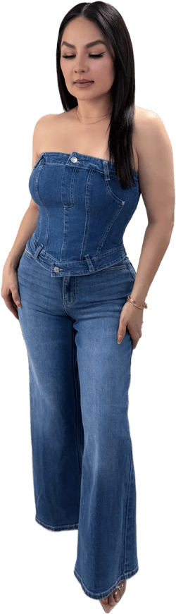 WV97320M HIGH RISE WIDE LEG JEANS