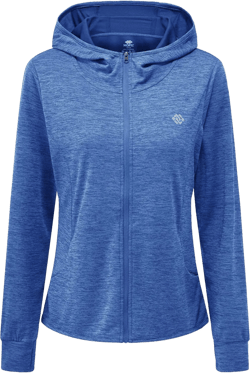 MoFiz Women's Full Zip UPF 50+ Sun Protection Jacket Hoodie Lightweight Camo Hiking Shirt Long Sleeve Tennis UV Tops Pockets