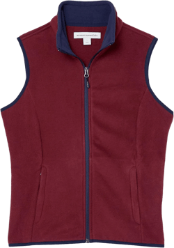Amazon Essentials Women's Classic-Fit Sleeveless Polar Soft Fleece Vest (Available in Plus Size) Polyester Burgundy/Navy XX-Large