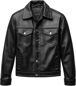 The Next Mens Trucker Jacket Leather Flaps Slanted Pockets Denim Genuine Leather Jackets For Men