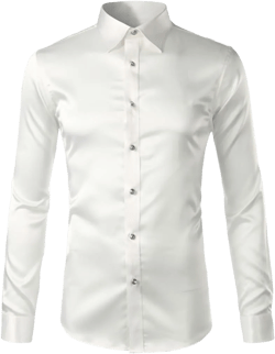 Silk Satin Shirt Men Fashion Long Sleeve Slim Tuxedo Shirts Casual Shiny Emulation Silk Button Down Dress Shirts Large White