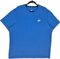 Nike Blue Basic Embroidered Cotton Tee Shirt Size XL