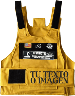 Motorcycle Riding Vest for Men & Women - Customizable Reflective Safety Jacket with Front & Back Pockets - America Flag Patch Yellow
