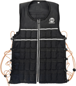 Hyperwear Hyper Vest ELITE Fully Adjustable Weight Vest - Stretch CORDURA® Fabric Zipper Thin Steel Weights - Weighted Vests for Running, Strength, Endurance, Walking - Sizes S, M, L, XL X-LARGE 20 Pounds