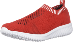 konhill Women's Lightweight Walking Shoes Breathable Slip On Tennis Sneakers Casual Mesh Workout Athletic 5 0607 Red