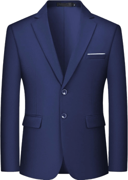 MAGE MALE Men’s Slim Fit Suit Jacket 2 Button Blazer Dress Business Wedding Party Jacket Large Navy Blue