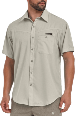 Little Donkey Andy Men's Breathable UPF 50 Shirt, Lightweight Short Sleeve Button Down Shirts for Fishing Hiking