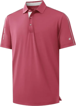 Rouen Polo Shirts for Men Short Sleeve Dry Fit Moisture Wicking Solid Casual Sports Performance Collared Mens Golf Shirt