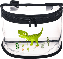 Kids Bike Basket Bag Clear Transparent PVC,Bicycle & Scooter Front Frame Handlebar Bag,Waterproof Children Bike Bag with Shoulder Strap & Stickers