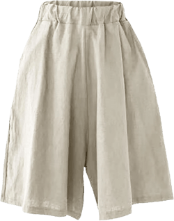 ZDRZK Dressy Shorts for Women Casual Loose Wide Leg Linen Cotton Bermuda Shorts Knee Length Lounge Going Out Shorts #02 Beige Medium