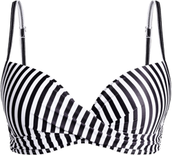 Aqua Eve Women Underwire Bikini Top Only - 2025 Push Up Swim Top Padded Bra Swimsuit Striped XX-Large