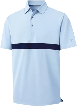 M MAELREG Golf Shirts for Men Short Sleeve Performance Dry Fit Lightweight Moisture Wicking Pique Casual Men's Polo Shirts Large Sky Blue