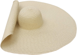 GEMVIE Oversized Straw Hat for Women Wide Brim Summer Sun Hat Packable Straw Floppy Beach Sun Hat