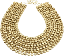 Chunky Metal Statement Necklace For Women Neck Bib Collar Choker Maxi Jewelry Gold Plated Color Chain Design Gold color