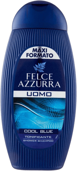 Felce Azzurra Shower Gel Shampoo Men Cool Blue 250+150ml 13.53oz