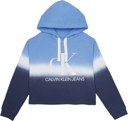 Calvin Klein Jeans Women's Dip Dye Logo Hoodie Sweatshirt, Waterdrop Combo, X-Large