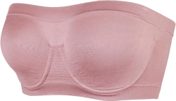 DotVol Women's Underwire Bralette Non Padded Bandeau Tube Top Multiway Bra(XL, Pink), X-Large