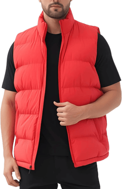 JIHUILAI Men's Puffer Vest Winter Jacket Warm Puffy Vests Men Outdoor Sleeveless Lightweight Water-Resistant Vest M To 3XL at Amazon Men’s Clothing store