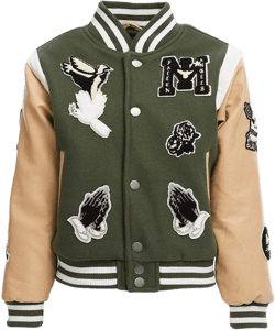 Jordan Craig Boys Fallen Angels Varsity Jacket (Pine)