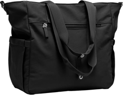 Tote Bag for Women Medium Size Travel Tote Bags for Work with Zipper Tote Purses Shoulder Bag with Compartments(Black 3)