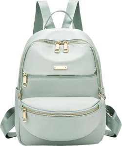 I IHAYNER Mini Backpack Purse 2pcs Small Backpack for Women Casual Daypack Nylon Ladies Lightweight Casual Daily Travel Bags Green, White