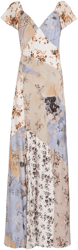 AllSaints Women's White Floral Patch Lala Maxi Dress