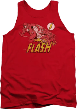 Dc Mens DC Comics Flash Crimson Comet Adult Tank Top